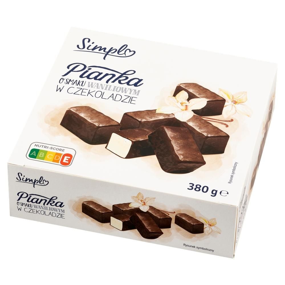 Simpl Pianka o smaku waniliowym w czekoladzie 380 g