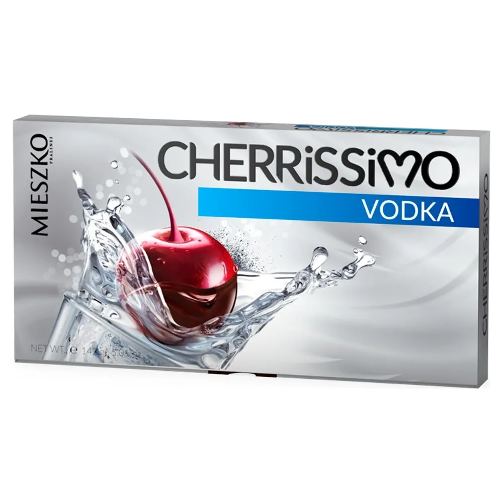 Mieszko Cherrissimo Vodka Praliny z wiśnią w alkoholu 142 g