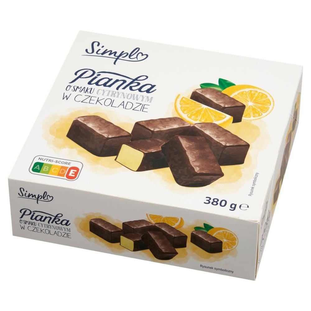 Simpl Pianka o smaku cytrynowym w czekoladzie 380 g