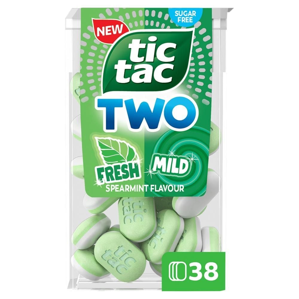 Tic Tac Two Dwuwarstwowe drażetki o smaku miętowym 38,5 g