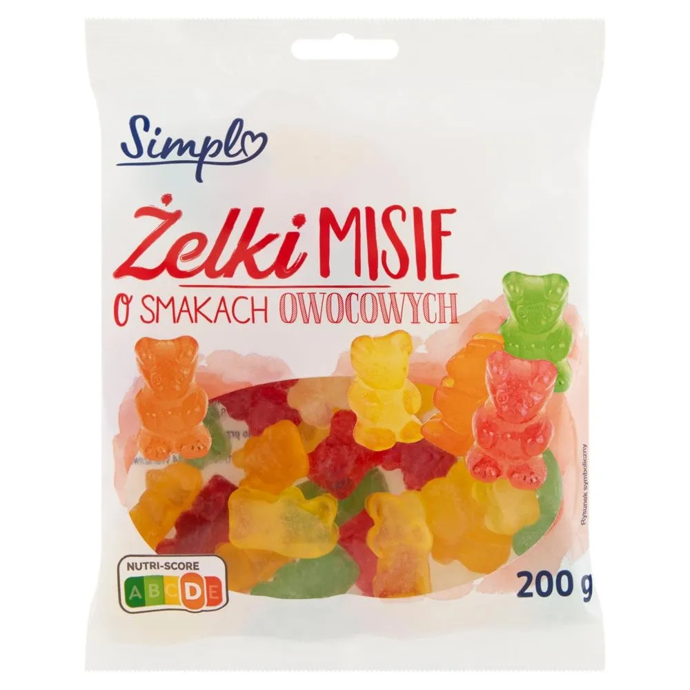 Simpl Żelki misie o smakach owocowych 200 g