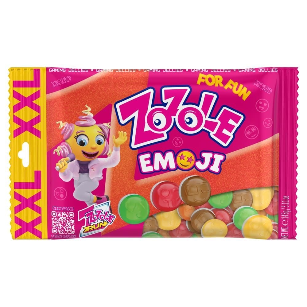 Zozole XXL Emoji Mix żelków o smaku ananasowym wiśniowym pomarańczowym marakuja i cola 145 g