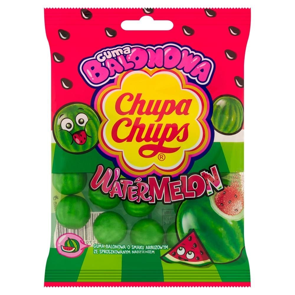 Chupa Chups Watermelon Guma balonowa 80 g (16 sztuk)