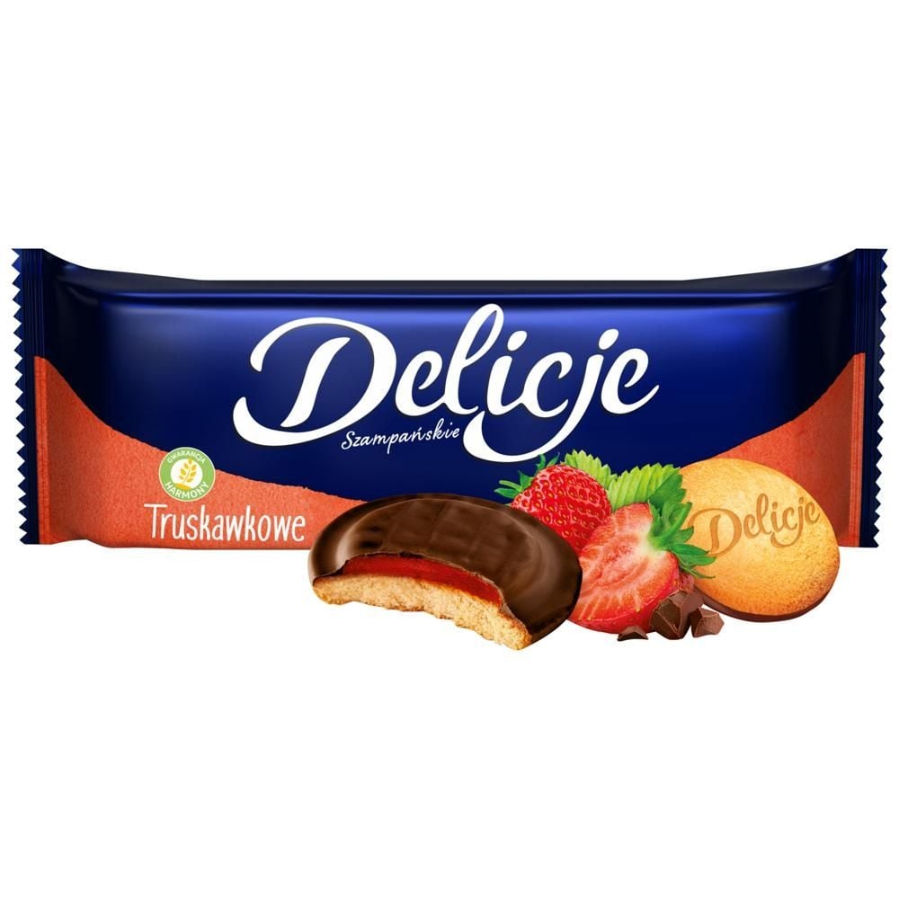 Delicje Szampańskie biszkopty z galaretką truskawkową - 147 g