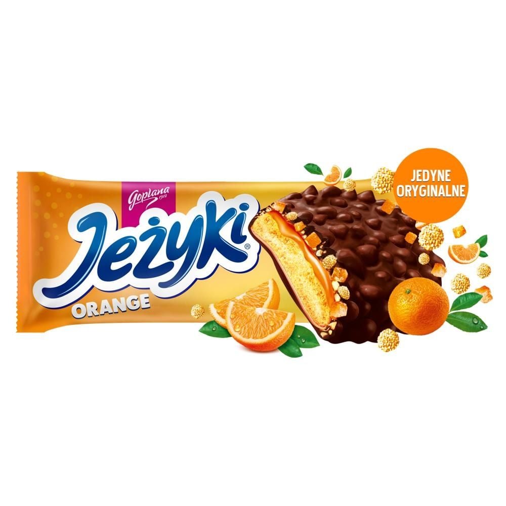 Jeżyki Herbatniki w czekoladzie deserowej pomarańczowe 140 g