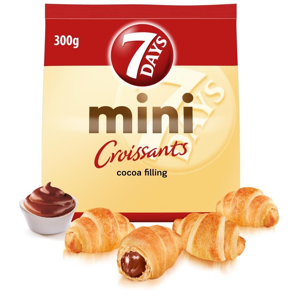 7 Days Mini rogaliki z ciasta francuskiego z nadzieniem kakaowym 300 g