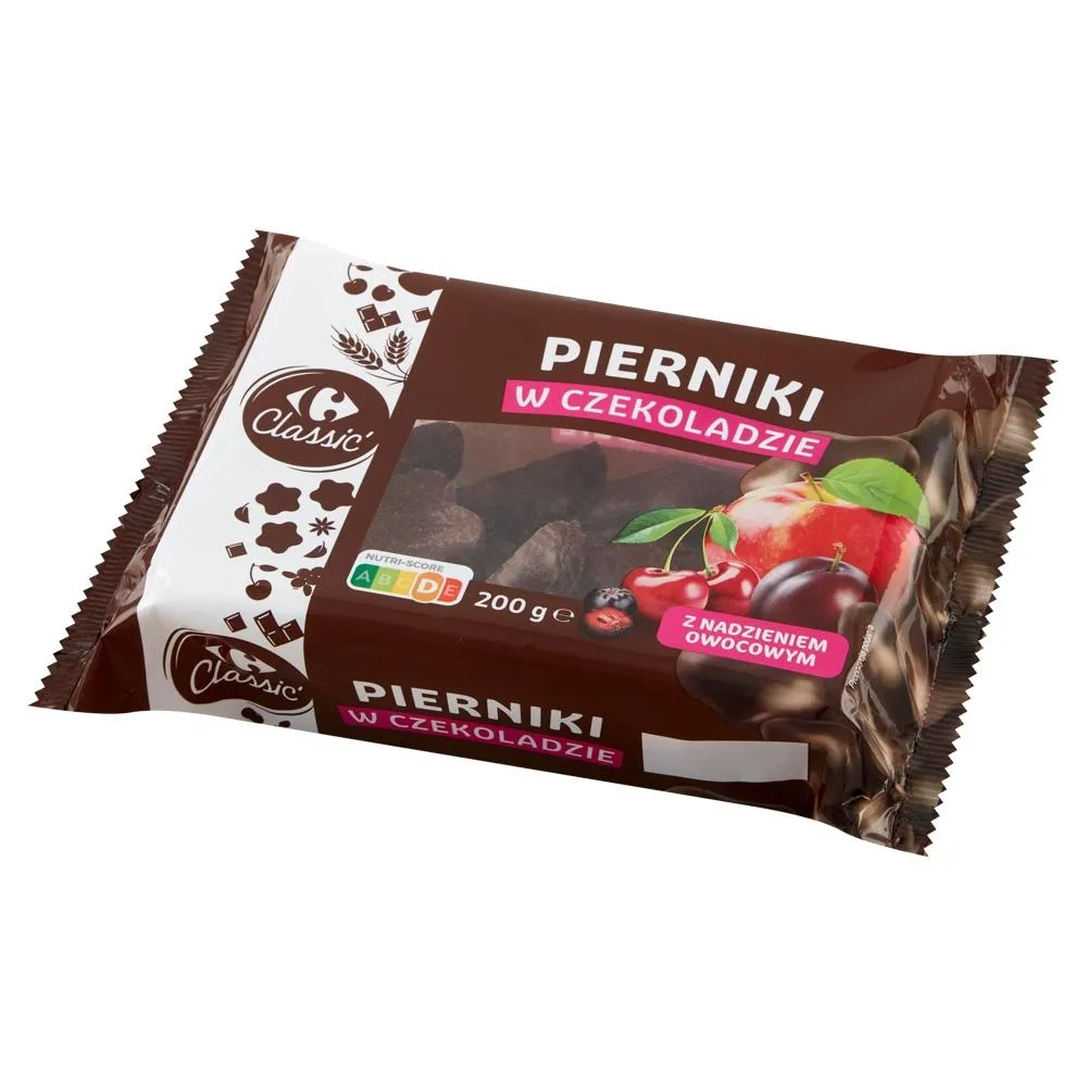 Carrefour Classic Pierniki w czekoladzie z nadzieniem owocowym 200 g