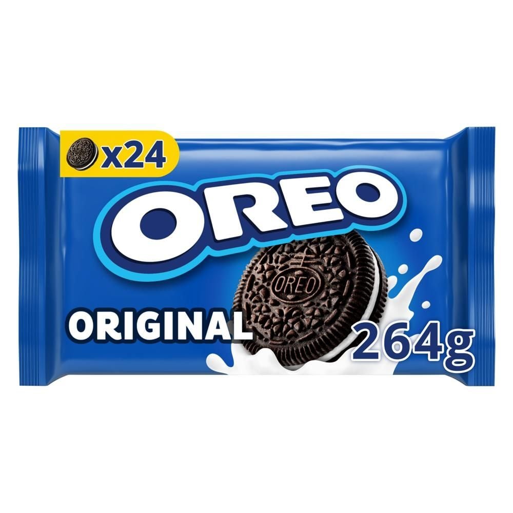 OREO Original ciasteczka z nadzieniem o smaku waniliowym z dodatkiem kakao 24 sztuki 264 g