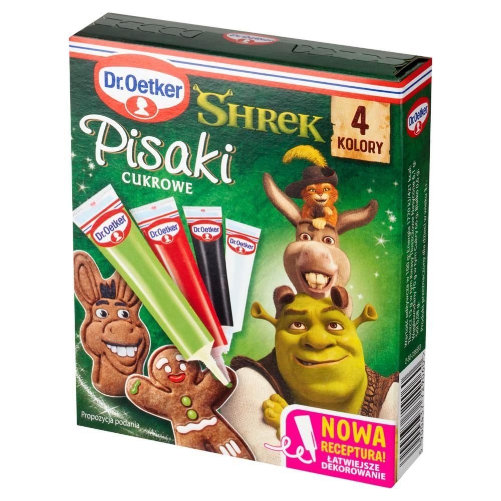Dr. Oetker Pisaki cukrowe Shrek 68 g (4 x 17 g)