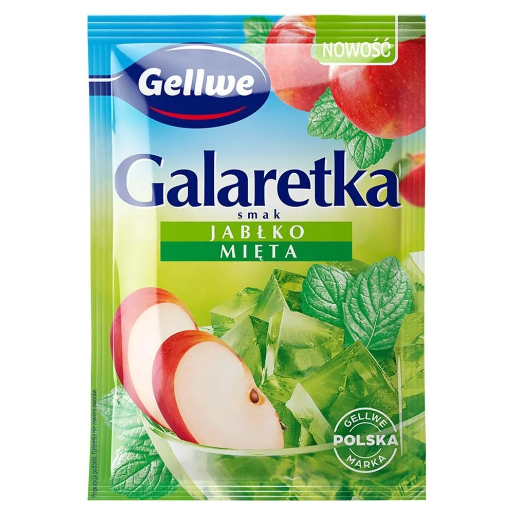 Gellwe Galaretka smak jabłko mięta 72 g