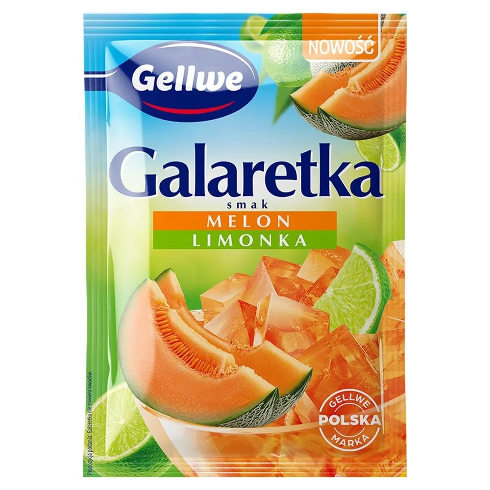 Gellwe Galaretka smak melon limonka 72 g