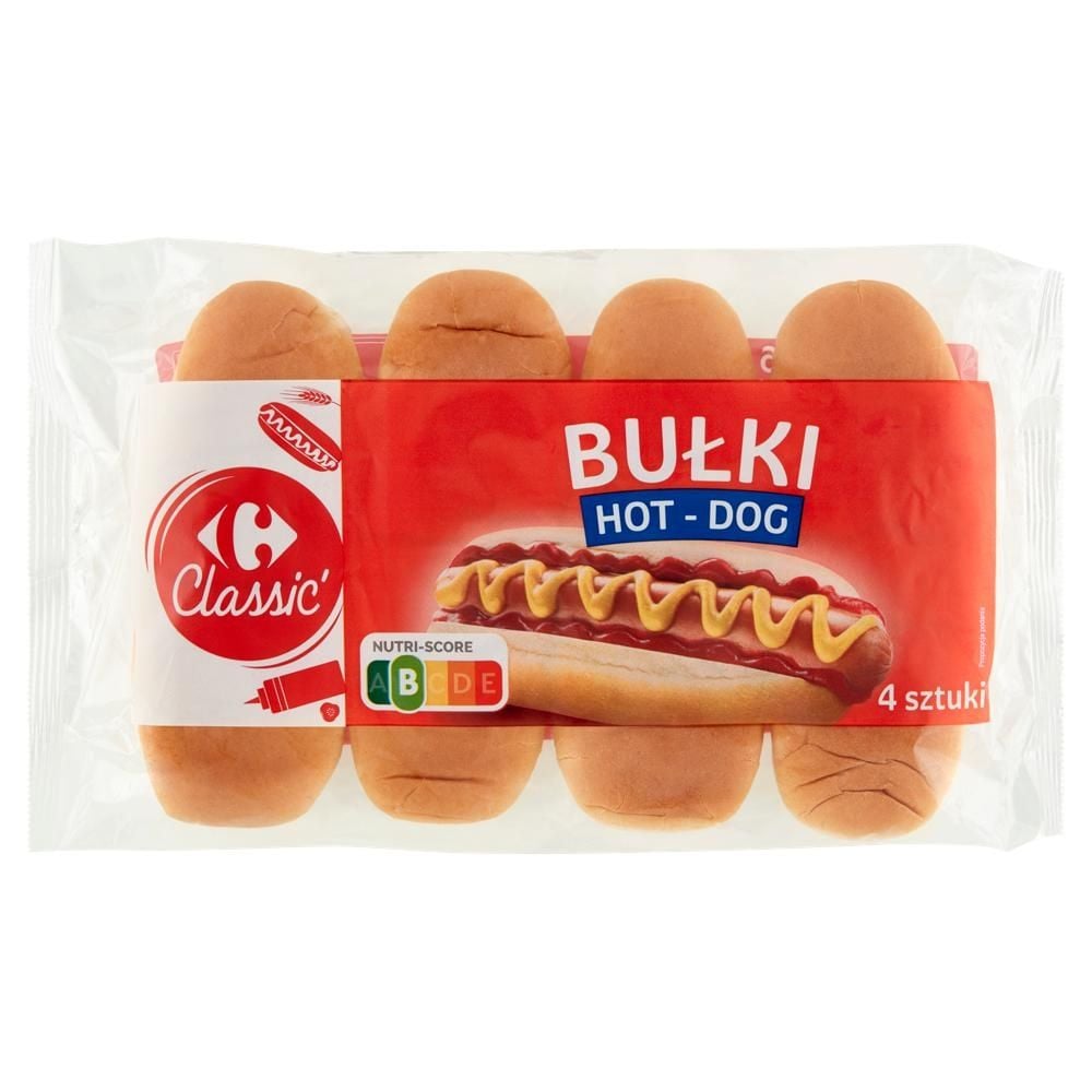 Carrefour Classic Bułki hot-dog 250 g (4 sztuki)