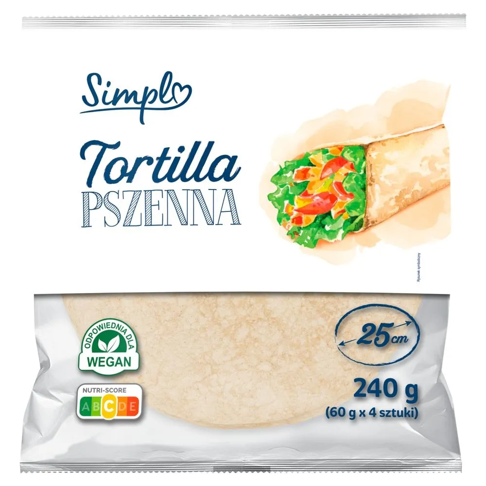 Simpl Tortilla pszenna 240 g (4 x 60 g)