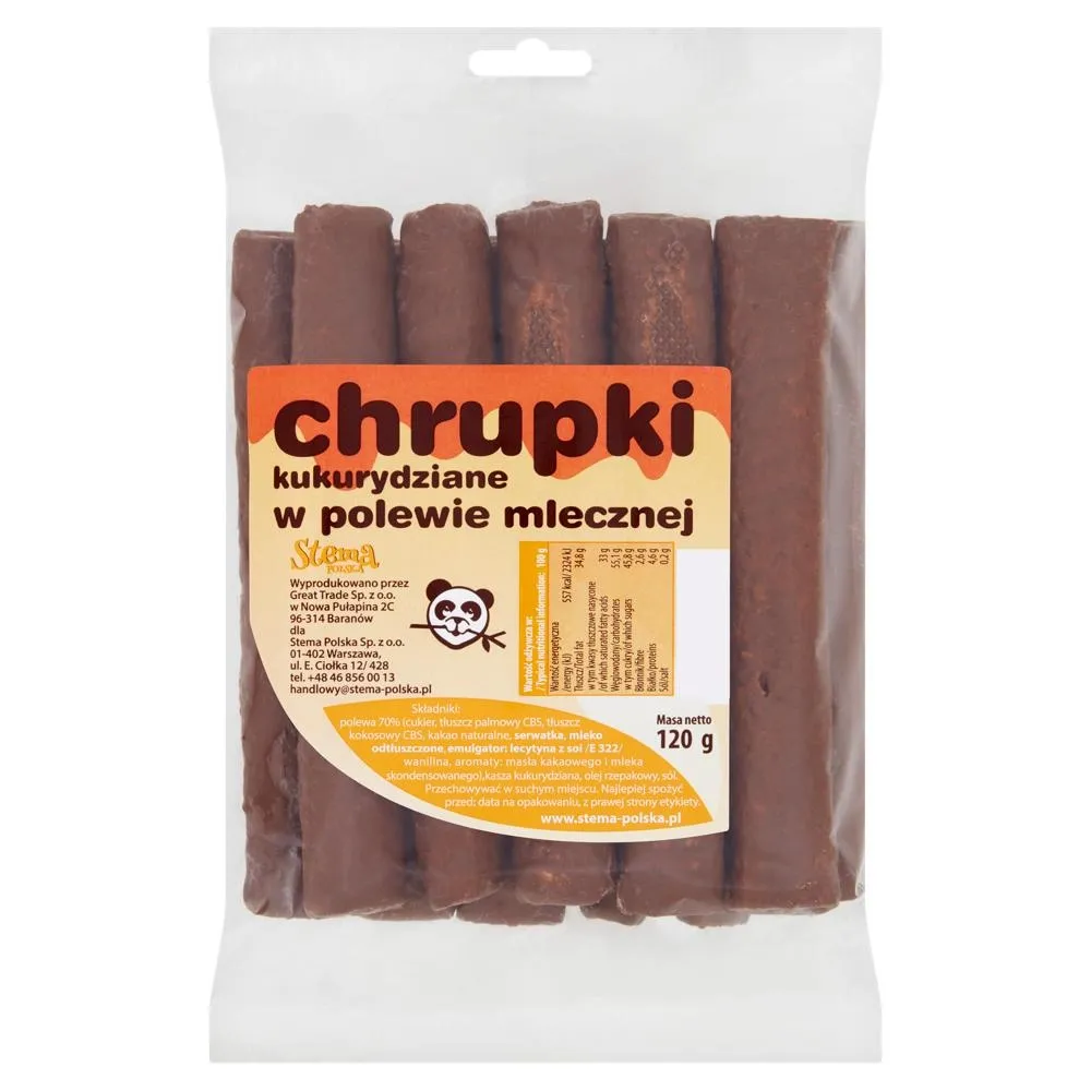 Chrupki kukurydziane w polewie mlecznej 120 g