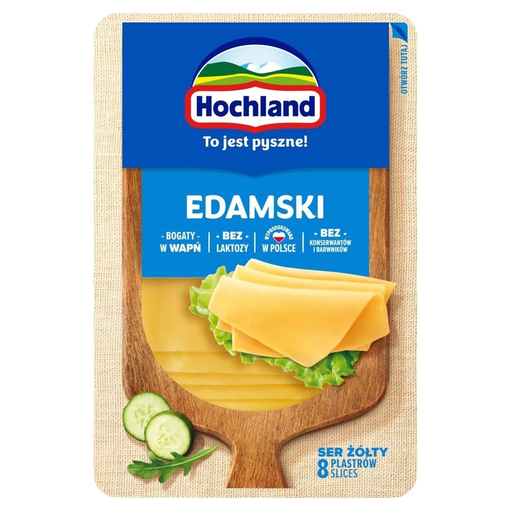 Hochland Ser żółty edamski w plastrach 135 g