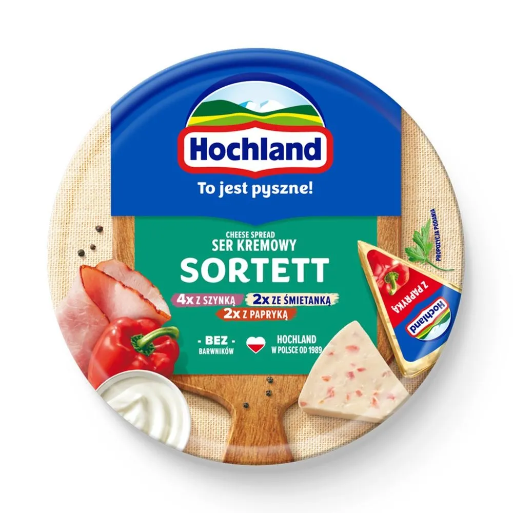 Hochland Ser kremowy sortett w trójkącikach 180 g (8 sztuk)