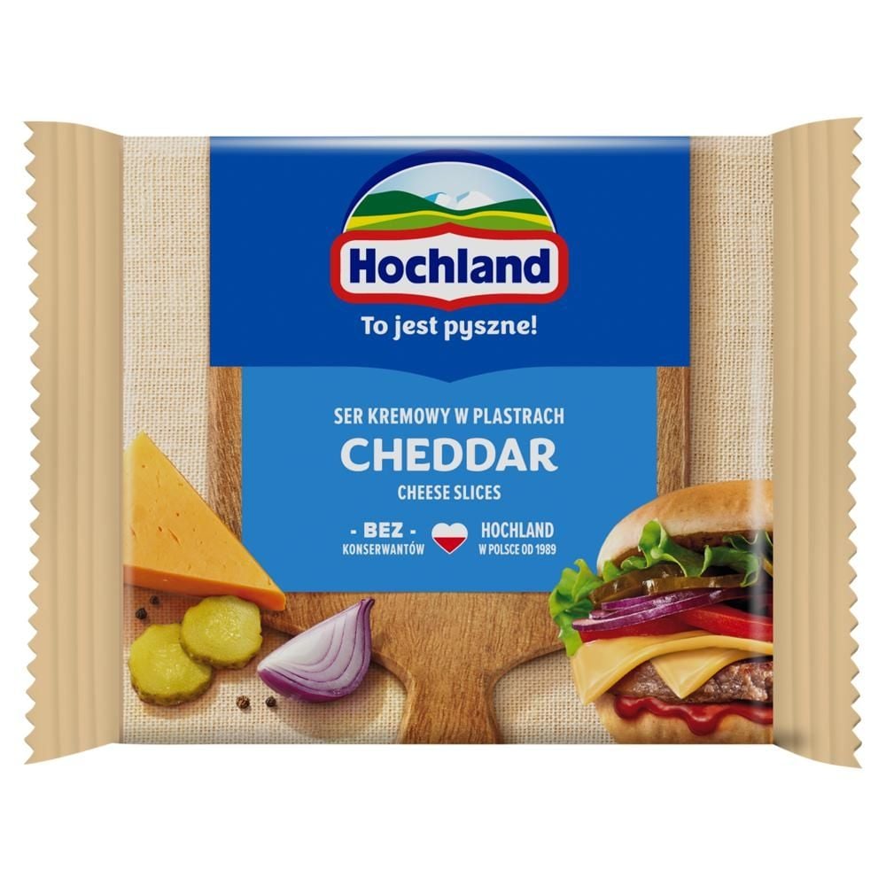 Hochland Ser kremowy w plastrach cheddar 130 g