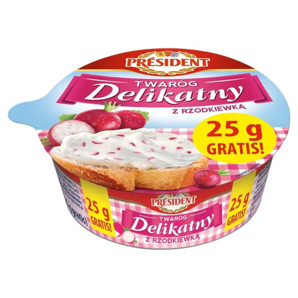 Président Twaróg delikatny z rzodkiewką 175 g