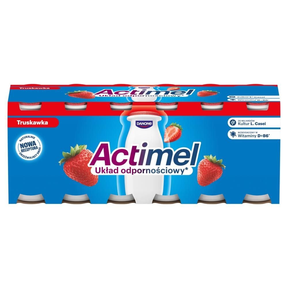 Actimel Napój jogurtowy o smaku truskawkowym 1,2 kg (12 x 100 g)