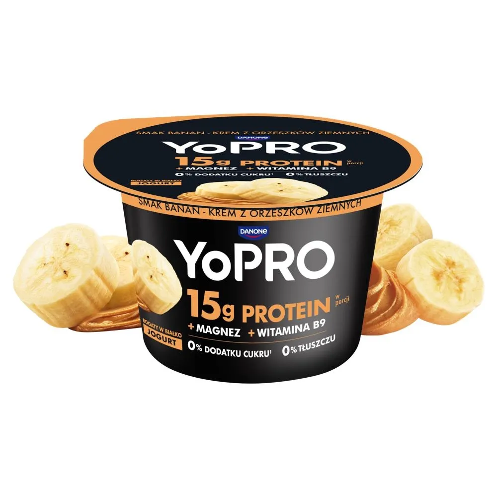 Danone YoPro Jogurt o smaku banan-krem z orzeszków ziemnych 160 g