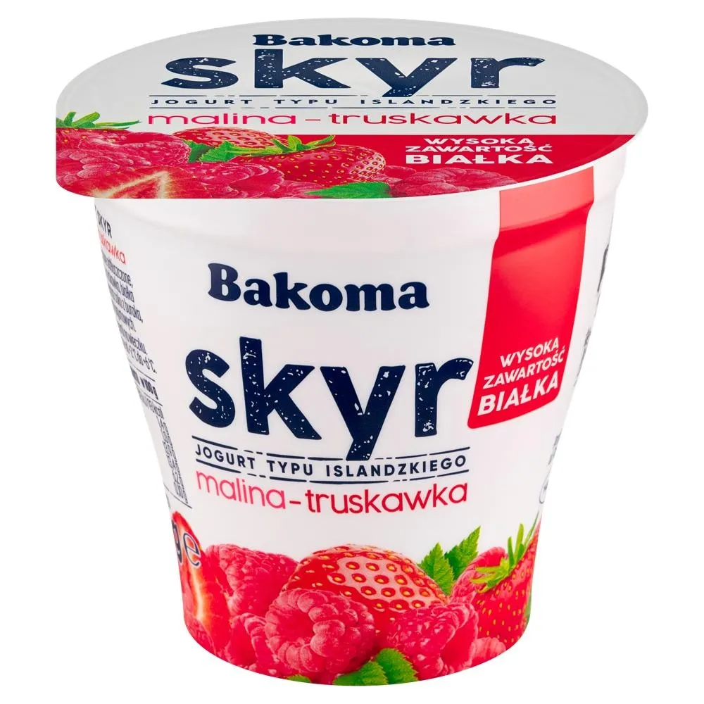 Bakoma Skyr jogurt typu islandzkiego malina-truskawka 300 g
