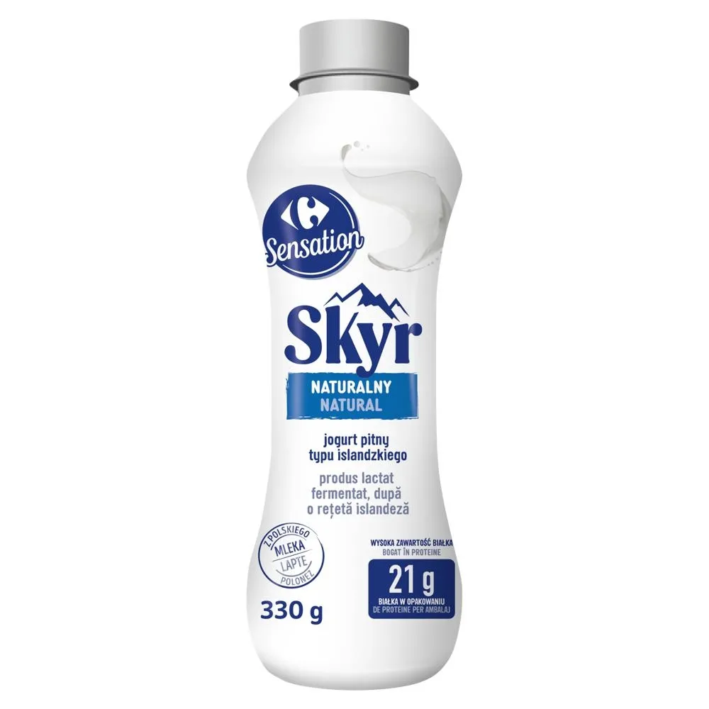 Carrefour Sensation Skyr jogurt pitny typu islandzkiego naturalny 330 g