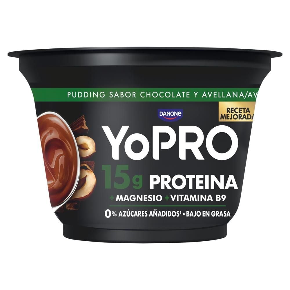 Danone YoPro Pudding o smaku czekolada-orzech laskowy 150 g