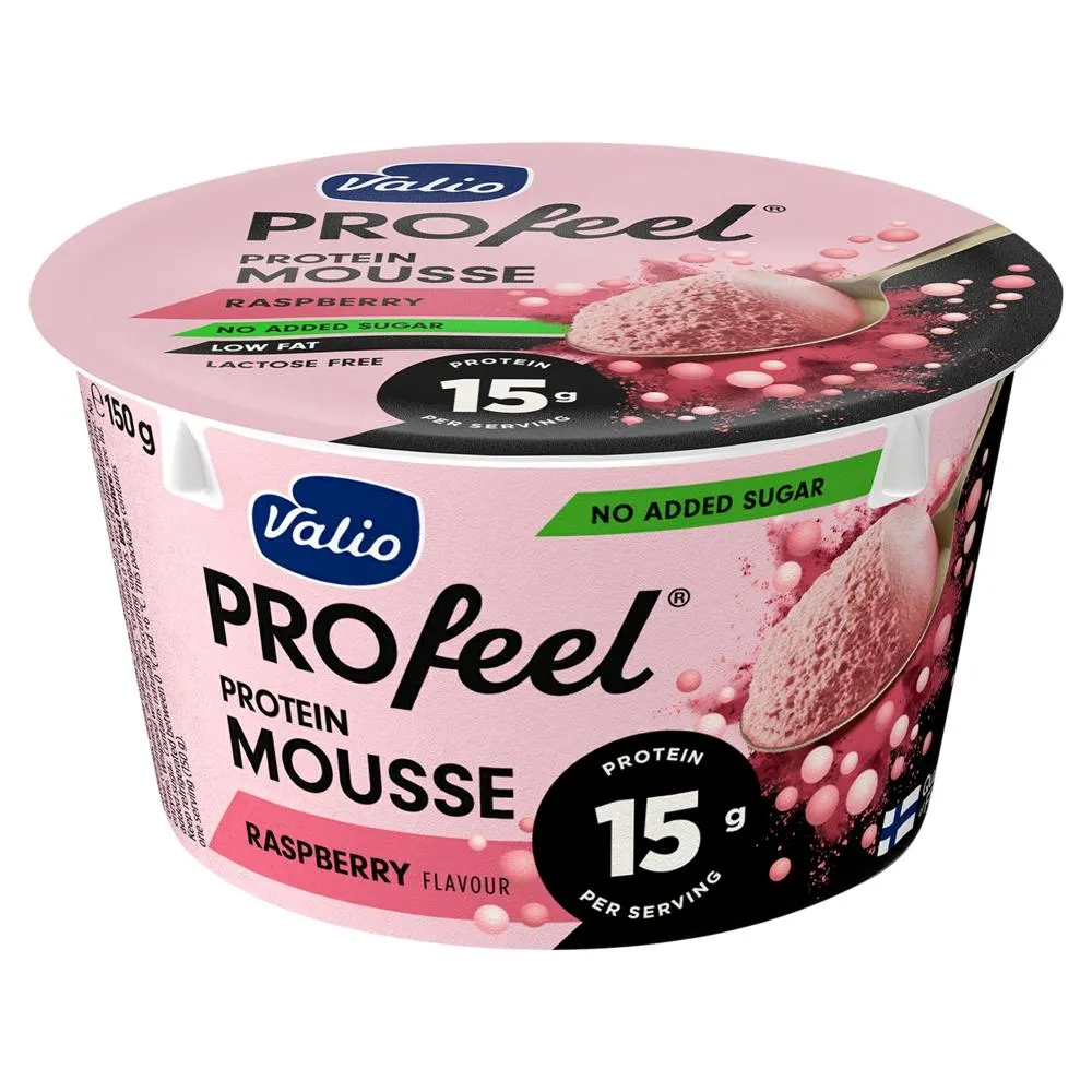 Valio Profeel Mus z wysoką zawartością białka o smaku malinowym 150 g