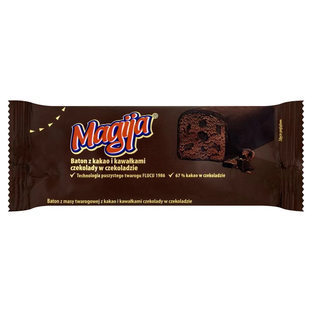Magija Baton z kakao i kawałkami czekolady w czekoladzie 40 g