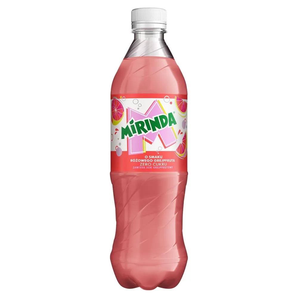 Mirinda Zero cukru Napój gazowany o smaku różowego grejpfruta 500 ml