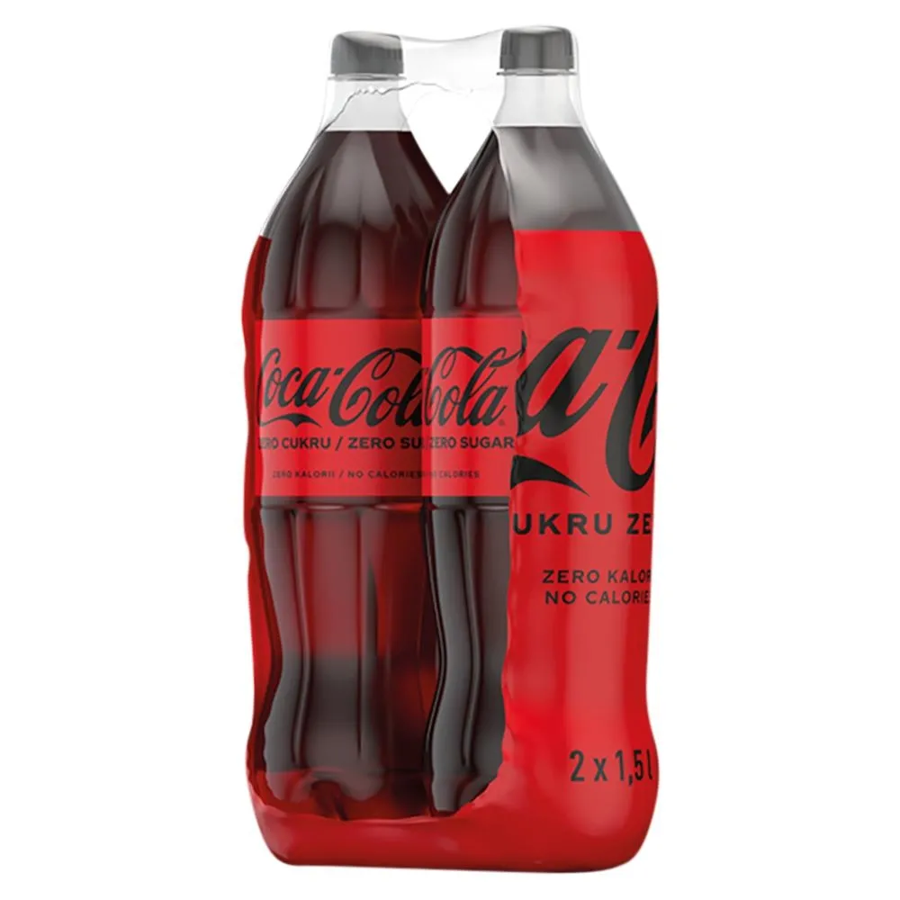 Coca-Cola zero Napój gazowany 2 x 1,5 l