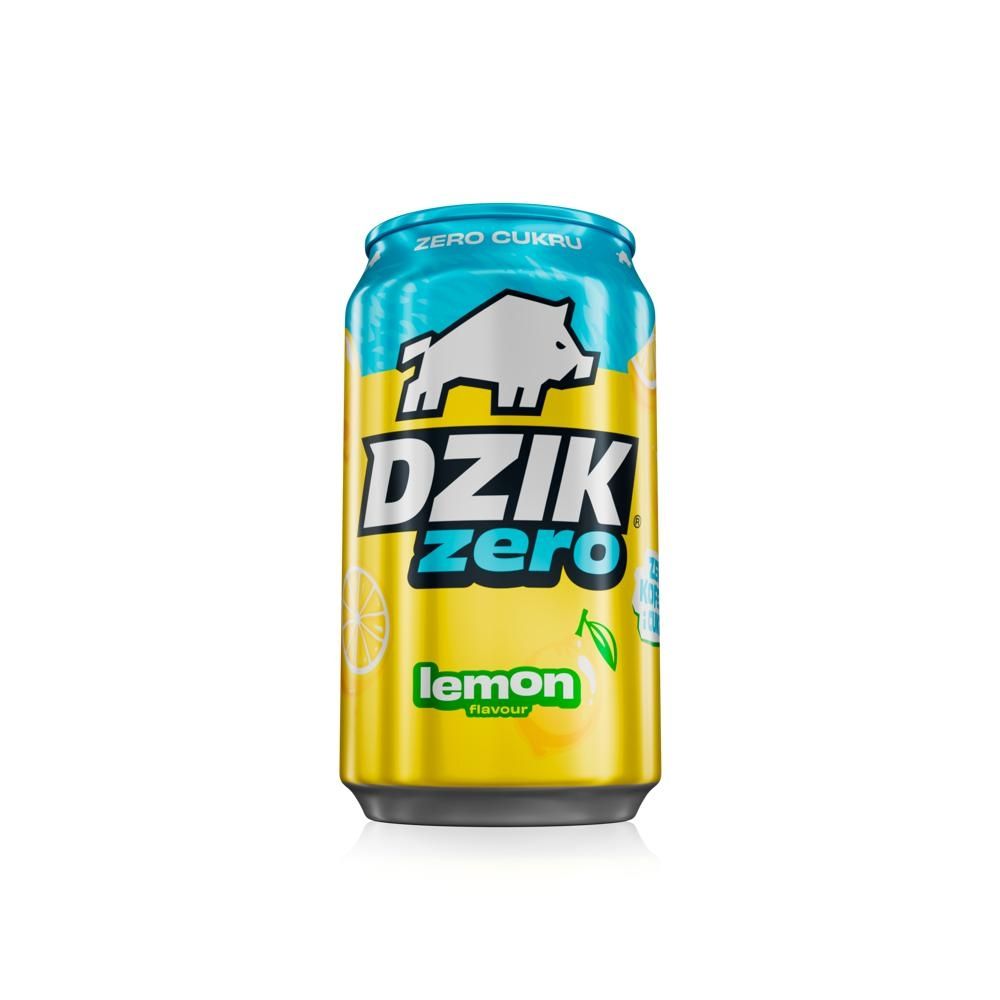 Dzik Zero Gazowany napój o smaku cytrynowym bez cukru 330 ml