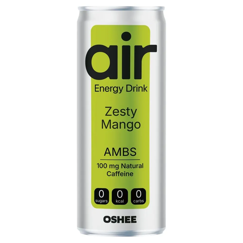 Oshee Air Zesty Mango Gazowany napój energetyzujący 250 ml
