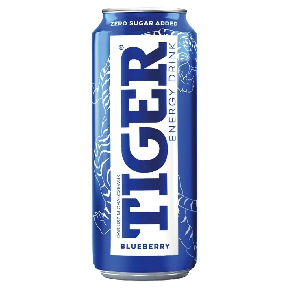 Tiger Naked Line Gazowany owocowy napój energetyzujący o smaku jagody 500 ml