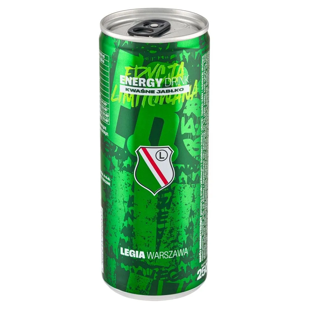 Legia Warszawa Napój energetyzujący gazowany kwaśne jabłko 250 ml