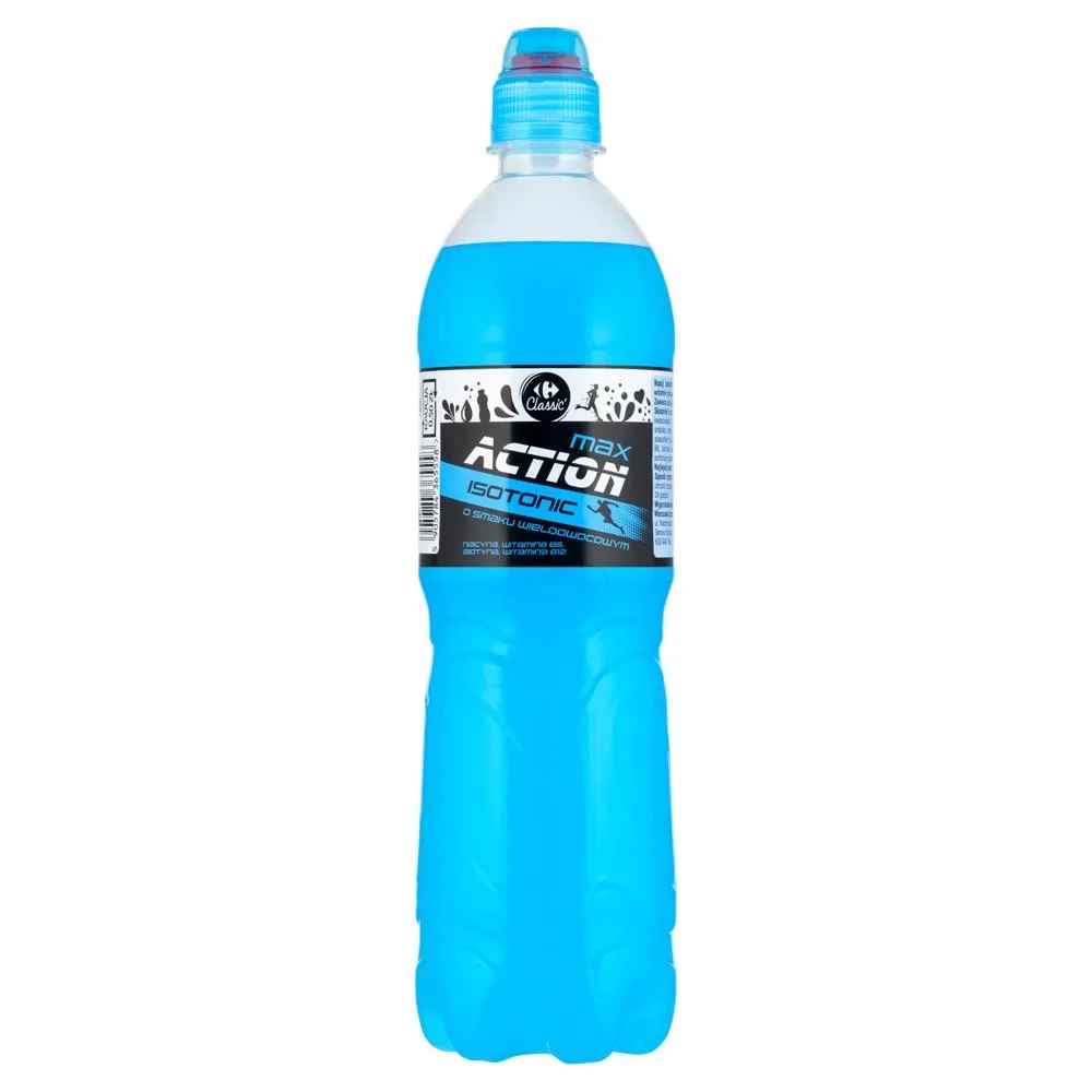 Carrefour Classic Max Action Isotonic Napój izotoniczny niegazowany o smaku wieloowocowym 750 ml