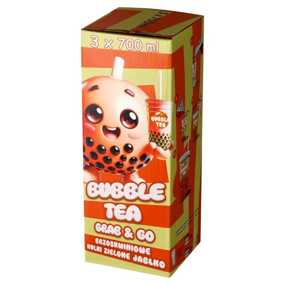Molecula Bubble Tea Syrop o smaku brzoskwinia i molekularny kawior o smaku zielonego jabłka 720 g