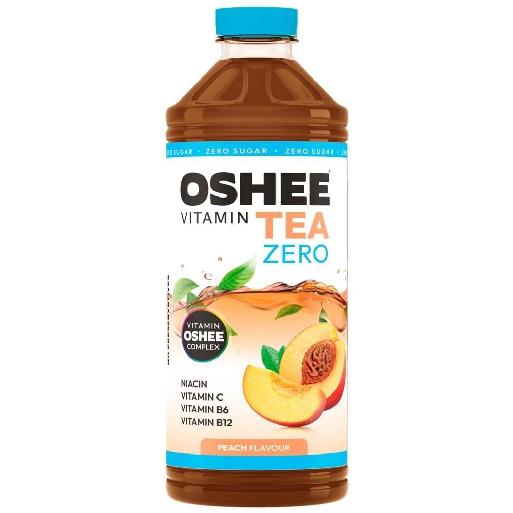 Oshee Vitamin Tea Zero Niegazowany napój herbaciany o smaku brzoskwiniowym 1,1 l