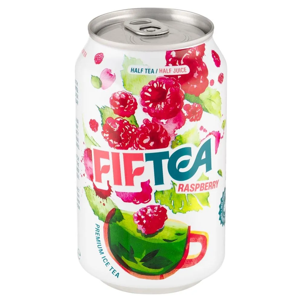 Fiftea Ice Tea Napój z czarnej herbaty parzonej na gorąco z sokiem z maliny 330 ml