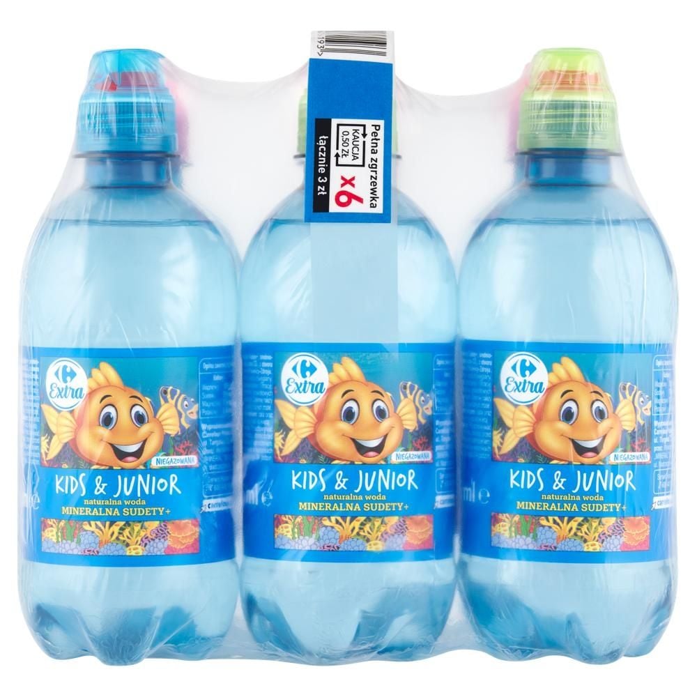 Carrefour Extra Kids & Junior Sudety+ Naturalna woda mineralna niegazowana 6 x 375 ml