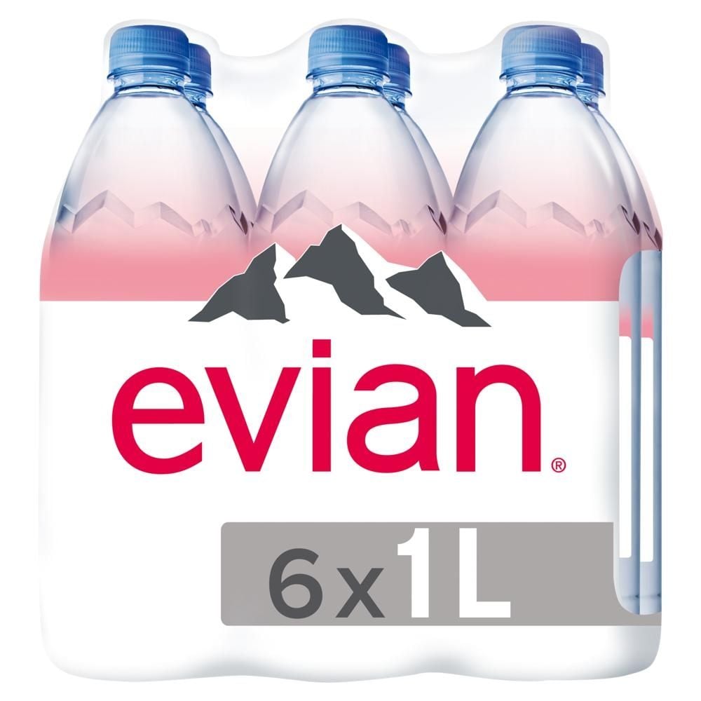 Evian Naturalna woda mineralna niegazowana 6 x 1 l