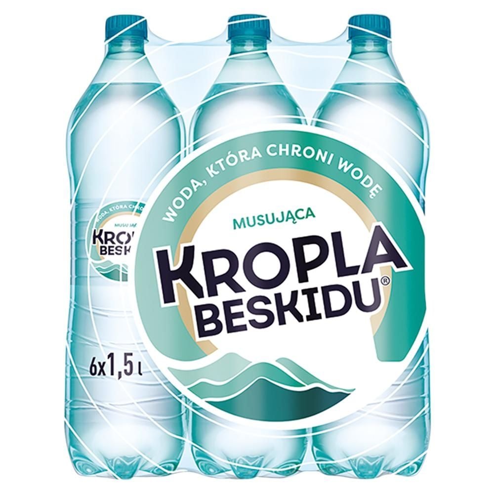 Kropla Beskidu Naturalna woda mineralna musująca 6 x 1,5 l