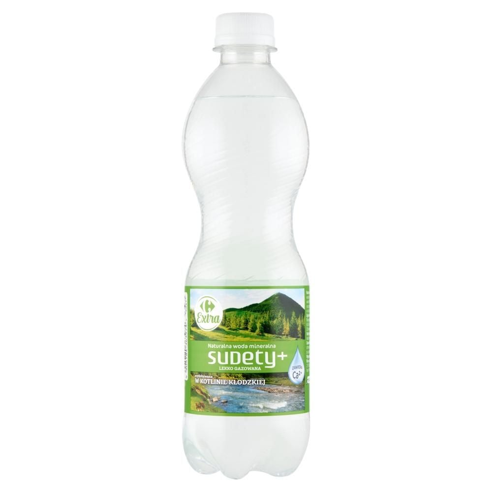 Carrefour Extra Sudety+ Naturalna woda mineralna lekko gazowana 500 ml