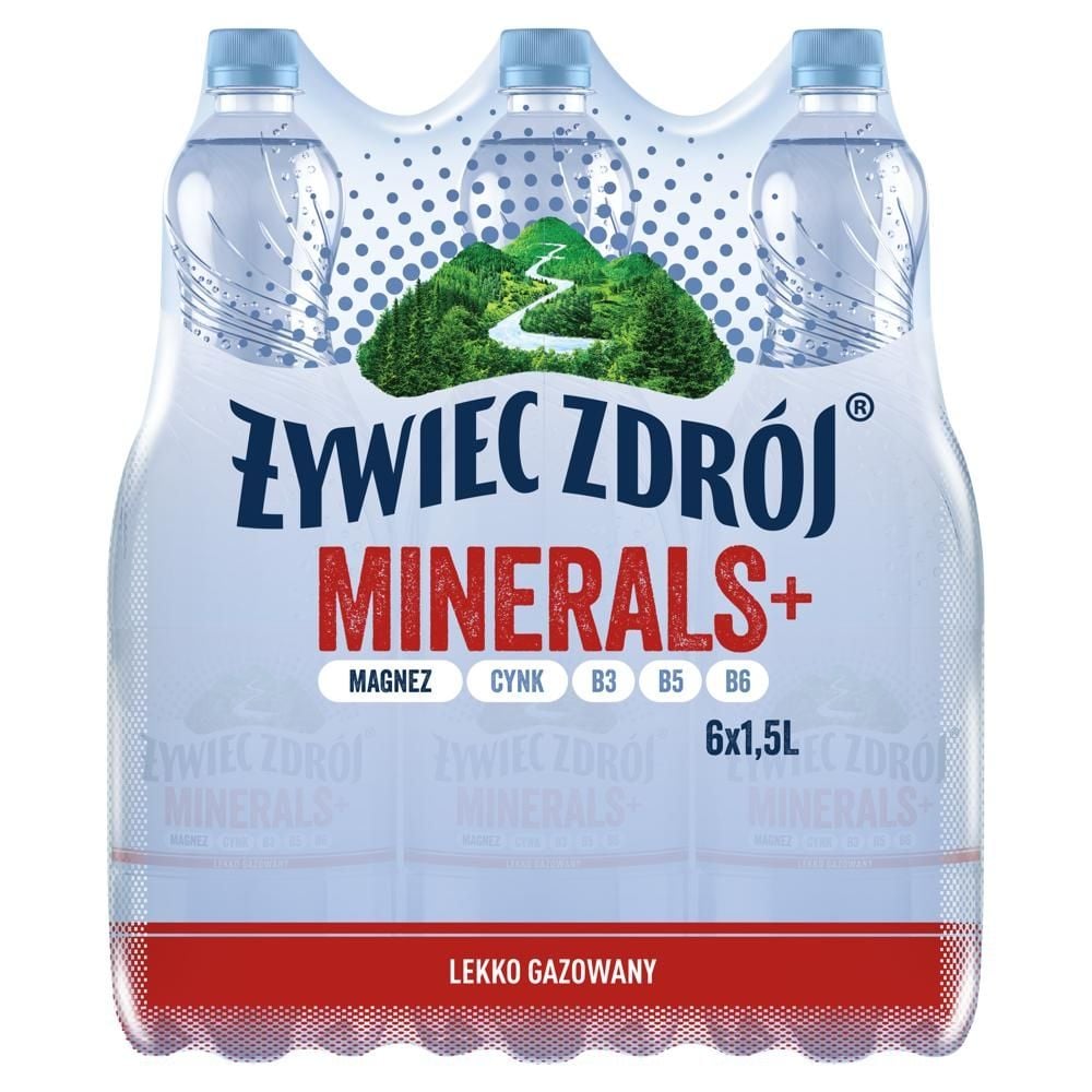 Żywiec Zdrój Minerals+ Napój lekko gazowany 6 x 1,5 l