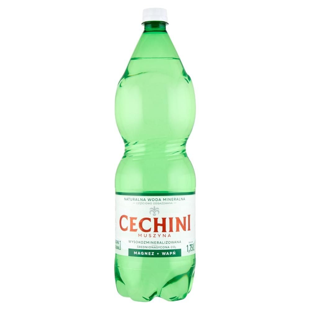 Cechini Muszyna Naturalna woda mineralna wysokozmineralizowana średnionasycona CO₂ 1,75 l