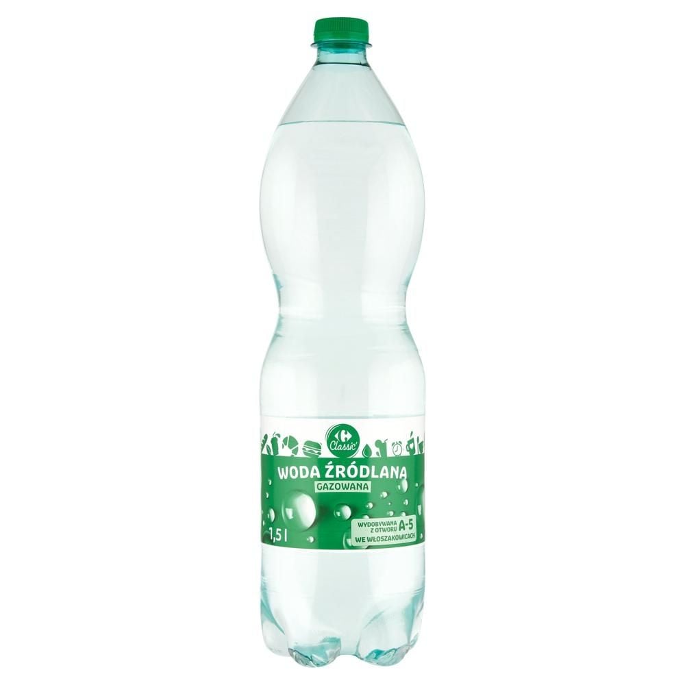 Carrefour Classic Woda źródlana gazowana 1,5 l