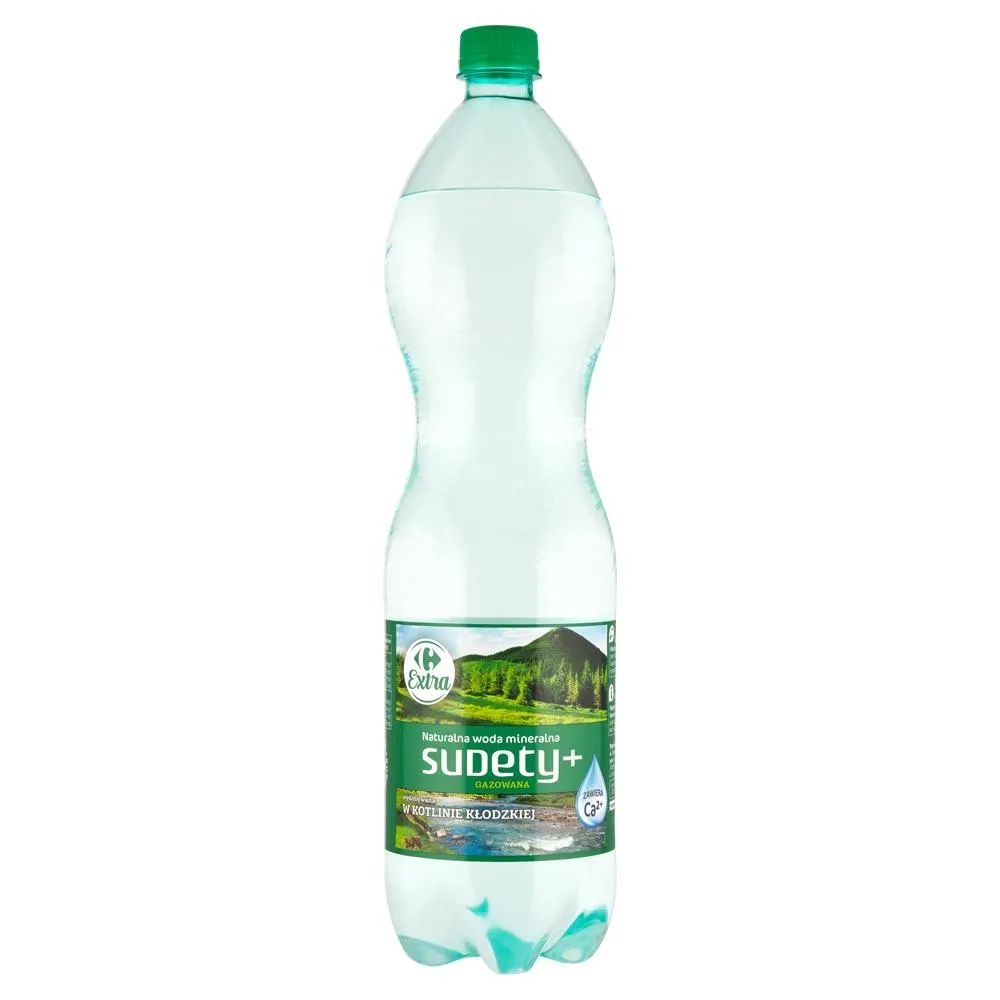 Carrefour Extra Sudety+ Naturalna woda mineralna gazowana 1,5 l