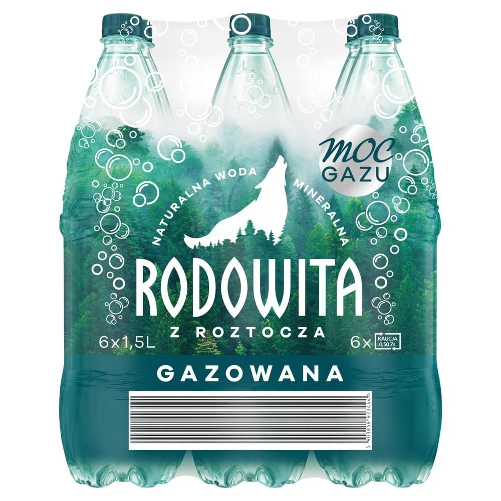 Rodowita z Roztocza Naturalna woda mineralna gazowana 6 x 1,5 l