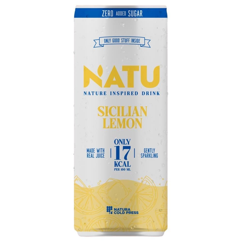 Natu Napój gazowany o smaku cytrynowym 250 ml