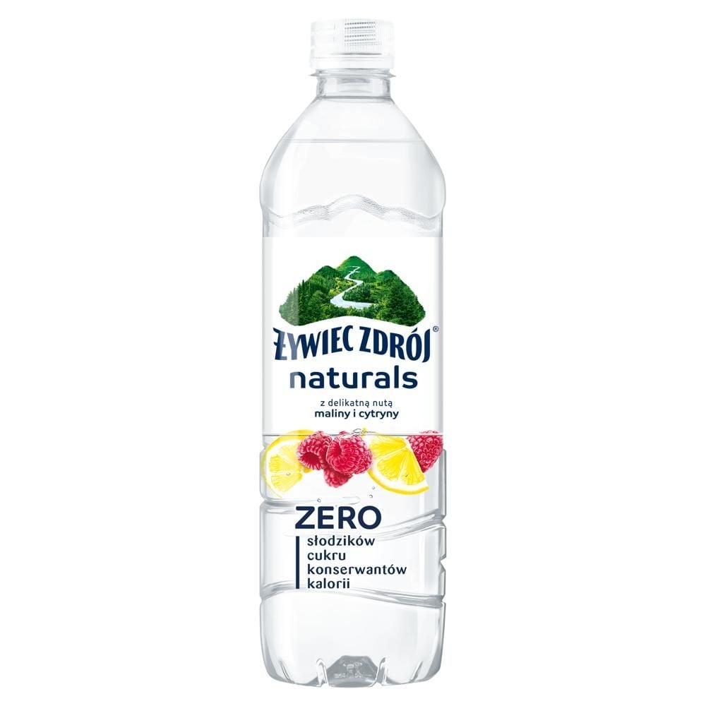 Żywiec Zdrój Naturals Napój niegazowany z delikatną nutą maliny i cytryny 500 ml